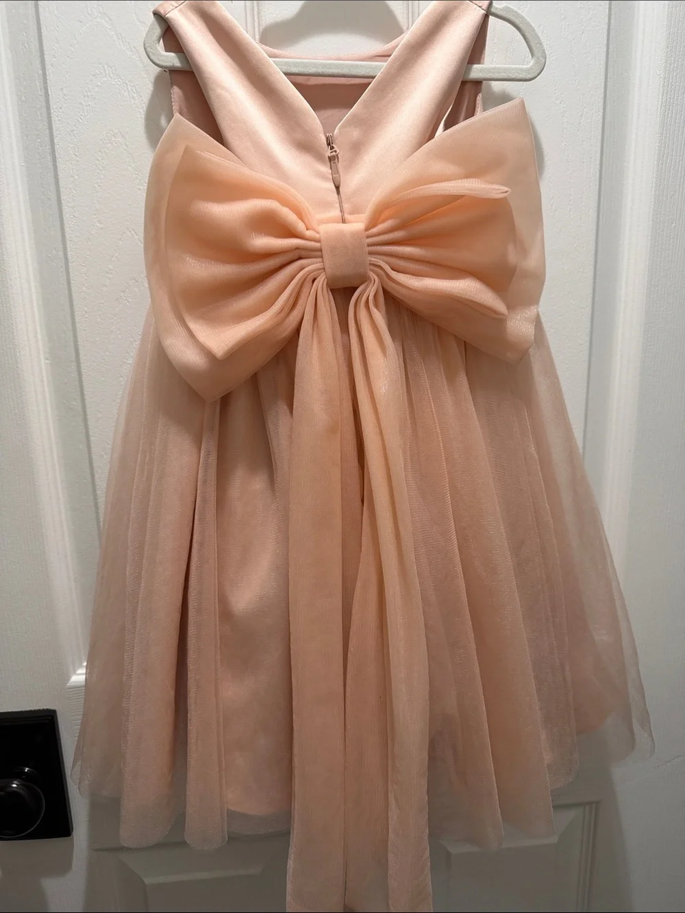 Girls' Peach Tulle Party Dress